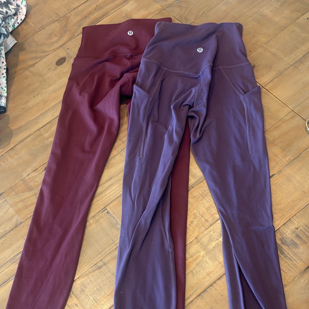 Lululemon Burgundy and Purple Leggings Bundle